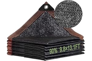 SUNSHINE SMILE Red de sombreado 3 x 4 m, protección solar con ojales, tejido de protección visual 90%, efecto sombra, para invernadero y jardín