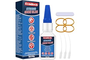 BONDTECH Shoe Glue 30 g, Instant Shoe Glue Sole Repair, for Sneakers, Soles, Boots, Leathers, Handbags and More, Waterproof, with Anti-Clog Cap, Clear