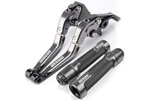 ENUOLIAN Moto Réglable Pliable Frein Poignée de Levier Poignée de la Main pour Suzuki GSR 600 2006 2006 2006 2009 2010 2011 Frein Embrayage Leviers (Couleur : Titanium, Size : Brake Clutch Grip)