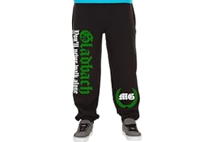 UGLYSHIRT89 Gladbach Never Walk Alone Männer und Herren Jogginghose | Fussball Ultras Fan | M2