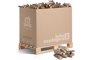 SUENOSZZZ-ESPECIALISTAS DEL DESCANSO LEÑA ECOLÓGICA Leña de Encina para Chimeneas, Estufas, Barbacoas y Hornos de Asar. 0,6m3 de leña de encina Troncos de leña Medianos 30-40CM Alta Durabilidad Gran Poder calorífico