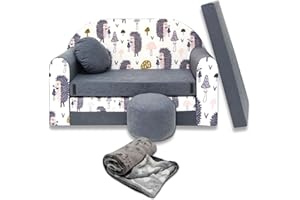 millybo - Divano gioco per bambini, 3 in 1, doppio divano