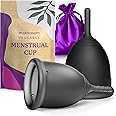 EcoBlossom Reusable Menstrual Cup Multipack - The Most Reliable Medical Grade Silicone Period Cups - Comfortably Use for 12 Hours. Set of 2 Coloured Cups (Small & Large)