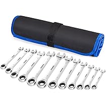 ss shovan 8-delige ratelsleutelset, maulsleutelset (8-19 mm, metrisch), 72 tanden schroevendraaiersleutelset, vorksleutelset ringsleutelset voor doe -het-zelvers, fiets- en autoreparaties