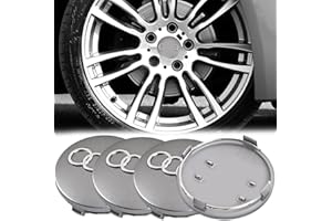 GDFJBG 4Pcs Cache de Roue 60mm, Cache de Roue, Enjoliveurs de Roue, Cache-Moyeux ABS Cache Moyeu Centre De Roue Universel(Gris)