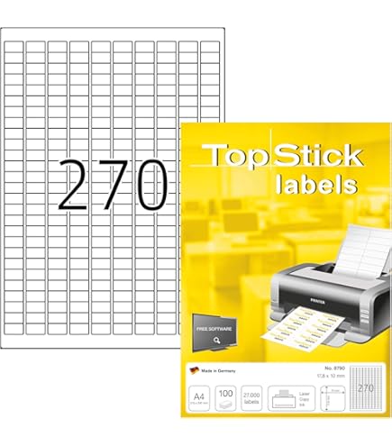Label Planet® 270 Per Page/Sheet, 5 Sheets (1350 Sticky Sall Icro - View #8