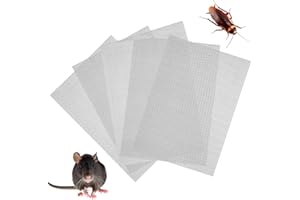 BAIWANLHC 6 PCS Stainless Steel Wire Mesh Sheets, Metal Insect Rodent Control Mesh Panels, est Proofing Meshes for Air Brick Vent Mesh Cover, Window, Door, Kitchen, Garden (Silver)