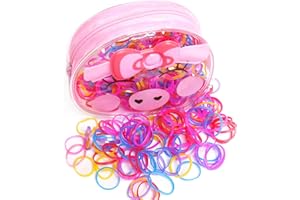 Fontee® 400 Morceaux Multicolore Attache Cheveux Bandes en Caoutchouc Élastique pour les Bébés Filles, Surtout pour les petites filles avec moins de volume de cheveux…