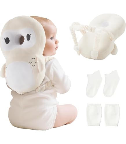 Protège-tête Bébé Sac à Dos - Ajustable 4-24 Mois, Forme Abeille, Doux