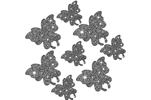 MisFun 8 Pezzi Adesivi per Auto Con Farfalla di Cristallo, Adesivi Auto Bling Strass Farfalla Decalcomania Per Auto, Adesivi Per Auto Esterni Con Strass Luccicanti, Per Decorazione Di Auto (Nero)