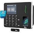NGTeco Biometric Fingerprint clocking in machine for Small Business WiFi Time Card Machine, Office Punch Clock Automatic in and Out with APP for iOS Android (0 Monthly Fees) W3