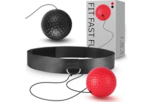 AOLIGEI Box-Reflexball, Kampf-Ball, Reflex-Ball, mit Stirnband für Kampfsport, MMA-Training, Geschwindigkeitsreaktionen, Erwachsene/Kinder, verbessert Schlagfokussierung, Sport, Übung, Fitness, elastisches