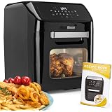 Jago® XXXL 8in1 Forno ad Aria Calda 12l + 10 Accessori - 1800W, 8  Programmi, Girarrosto, Disidratatore, Temperatura e Timer Regolabili, LED  Touch Screen, senza Olio - Friggitrice, Air Fryer : Amazon.it: Casa e cucina