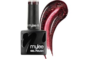 Mylee Gel Nail Polish 8ml [Paint The Town] - UV/LED Soak-Off Nail Art Manicure Pedicure for Professional, Salon & Home Use [Fine Glitter Range] - Long Lasting & Easy to Apply