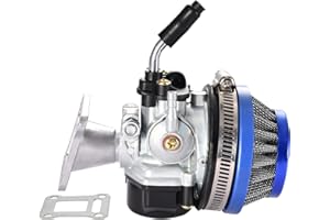 GOOFIT 2 Tiempos 58mm Filtro Carburador Moto reemplazo para 47cc 49cc Mini Pocket Bike Quad Scooter Desbrozadora ATV Azul