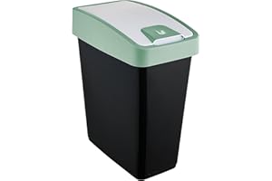 keeeper Poubelle Premium avec Couvercle Basculant, Soft Touch, 25 L, Magne, Nordic Green
