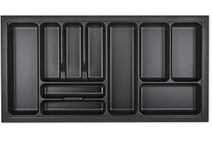 ORGA-BOX I Cubertero 919 x 473 Gris Lava con Estructura perlada para Tandembox Antaro/Intivo y ModernBox en Armario de 100 cm