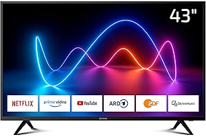 DYON Smart 43 XT Téléviseur Full HD, smart, 108 cm (43 "), avec Triple Tuner HD (DVB-C/-S2/-T2), Prime Video, Netflix e HbbTV), année de modèle 2020