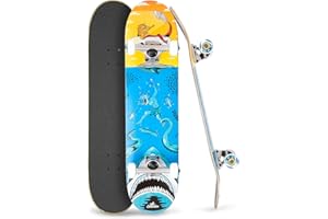 Crandon Skate Principiantes y Profesionales Skateboard Completo | Monopatínes | Patinetes | Madera Arce Canadiense 7 Capas. Disponible Tres Medidas 7,75 | 8 | 8,25 Pulgadas