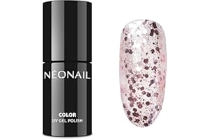 ‎NÉONAIL NEONAIL Lakier hybrydowy do paznokci Różowy Brokatowy Rose Confetti 7,2 ml UV LED