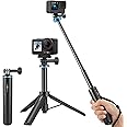 20"/51cm Mini Tripod Selfie-Stick for Action Camera, Vkesen Tripod Stand with Extension Rod for GoPro Hero 13/12/11/10/9/Max, DJI Osmo Action 5 Pro/4/3, AKASO EK7000 und Other Action Camera