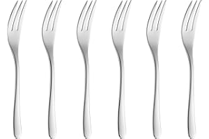 ‎GERLACH Gerlach MUZA Zestaw Widelczyków Do Ciast i Deserów Dla 6 Osób Ze Stali Szlachetnej Nierdzewnej Komplet Widelców Deserowych Do Mycia W Zmywarce Połysk 6 Elementów