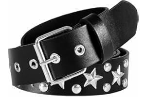 MILAKOO CinturóN de Cuero Punk para Mujer Accesorios Vintage Para Entusiastas del Skate Hippie