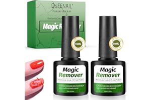SATIFICER 2 Pezzi Gel Nail Polish Remover,Gel Remover,10ml Remover Semipermanente Unghie,Nail Polish Remover,Rimozione Per Shellac Gel Polish,Veloce e Sicuro Rimuovi Smalto Semipermanente In 3-5 Minuti