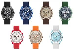 Aurus Cinturino per orologio a sgancio rapido per Omega x Swatch MoonSwatch, morbido, confortevole e resistente, senza bisogno di attrezzi