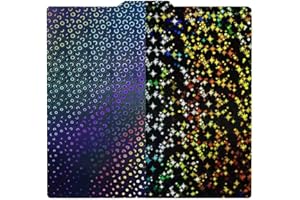 HzdaDeve 330 x 330 mm H1H Build Plate Double-Sided Heated Bed Spring Steel Board Flexible Sheet Removable Platform for Neptune 3/4 Plus/Tronxy X3S/X5SA/Lifting 3D Pro 2 (Smooth Bubble + Starry)