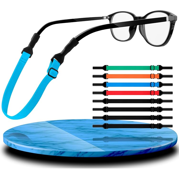 Lot De 4 Attaches Lunettes Anti-dérapantes – Silicone Ajustable – Sport, Basket, Enfants – Noir