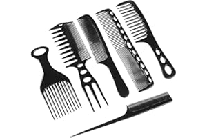 YIUWOD 6 Paquets Peigne Homme - Peigne Cheveux Homme - Peigne Cheveux Afro - Convient Au Salon de Coiffure Et à La Maison, Convient Aux Reflets, à La Teinture des Cheveux Et Au Tressage