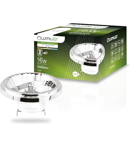 Lot D'ampoules Halogènes Osram Halospot 111 12V 75W G53 – Blanches Chaudes, Neuves