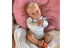 MAIHAO Lalki Reborn Female 18 Cal Oryginalne lalki Reborn Baby Realistyczne lalki dla niemowląt Lalka Miękka bawełniana dziewczyna z otwartymi oczami