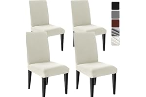 Dioxide Dining Chair Slipcovers, Removable Washable Dining Chair Covers Set of 4, High Back Chair Covers – Universal Fit Chair Slipcovers for Kitchen, Hotel, Office or Wedding Ceremony