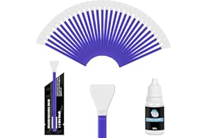 AYESY Zestaw do czyszczenia czujników, 30 sztuk, 24 mm, zestaw do czyszczenia kamer pełnoklatkowych, bezpyłowe opakowanie próżniowe z czujnikiem 10 ml, zestaw do czyszczenia lustrzanek cyfrowych