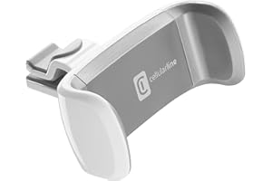 Cellularline | Car Holder - Universal | Support Voiture pour Smartphone Ultra-coloré - Orientable à 360 ° - Fixation dans Le Véhicule au Moyen d’Un Crochet aux Grilles d’aération - Blanche