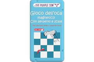 THE PURPLE COW Purple Cow- Gioco dell'oca magnetico. Con serpenti e Scale Jeu magnétique, 7290016026894, Moyen