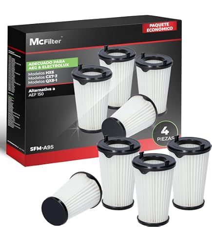 Lot de 3 filtres de rechange pour aspirateur pour Holife HM218B, filtre HEPA lavable et réutilisable, blanc