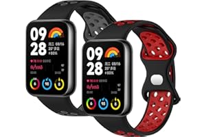 Th-some 2 Piezas Correa para Xiaomi Mi Band 8 Pro/Xiaomi Redmi Watch 4, Deportiva Correas de Repuesto Compatibles con Xiaomi Mi Band 8 Pro, Correa de Silicona Compatibles con Xiaomi Redmi Watch 4