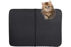 CENRONG Tappetino Lettiera Gatto, Tappeto Lettiera Gatto Pieghevole Impermeabile, Design a Doppio Strato a Nido d'Ape, 1 Unità