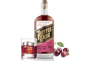Pirate's Grog Wild Cherry Spiced Rum - 70 cl / 700 ml | World Rum Award Winner | Five Year Aged in Oak Barrels | 37.5% ABV & Flavoured with Fruit, Allspice & Vanilla | Suitable for Cocktails