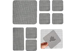 YOLISTAR Fliegengitter Reparatur Set, 15 Stück Stark Selbstklebend Fiberglas Reparatur Klebeband Selbstklebend Vorhang Patch für Fenster Tür Loch von Fliegengitter, Schwarz