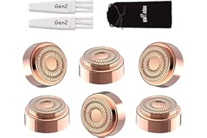 Replacement Heads for Flawless Hair Remover, Gen 2 Replacement Blades for Finishing Touch Facial Hair Removal for Women, Painless Razor Head for Face with Gurelax Flannel Bag