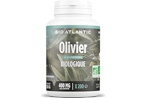 BIO ATLANTIC Olivier feuille Bio - Olea europaea - 400 mg - 200 Comprimés
