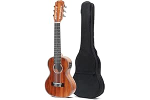 Batking Akustikgitarre für Linkshänder, 6 Saiten, 71,1 cm, für Erwachsene und Kinder, mit Equalizer und Tragetasche