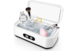 ROBOFUN Ultraschallreinigungsgerät, 49000Hz Ultraschallreiniger, 650ml brillenreinigungsgerät mit 5 Zeitfunktionen, professionelles Ultrasonic Cleaner zum Reinigen von Brillen, Uhren, Ringen, Rasierklingen