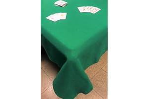 SpazioTessile Copritavolo Mollettone Salvatavolo Feltro Verde da Gioco Poker Senza Elastico (Quadrato 140x140)