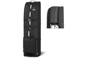 Findway Custodia da Viaggio da Golf con Ruote, Tessuto Oxford 900D Resistente/Impermeabile, Imbottita Cuscino Rimovibile per Protezione Bastoni in Volo, Premium