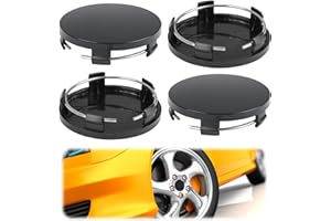 RICHSTORY 4 Hub Centre Caps, 60mm Universal Car Wheel Center Hub Caps Replacements (OD 60mm ID 56mm) Compatible with VW and Audi
